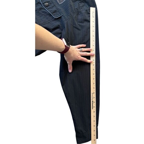 Harley Davidson Y2K Skull Button Up Snap Shirt size 3XL Black Striped - Picture 7 of 10